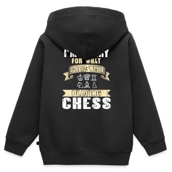 I'm Sorry For What I Said While Playing Chess - Kinder Premium Organic Zip Hoodie - Schwarz - Hinten - AI Model Kid Male (0cm)