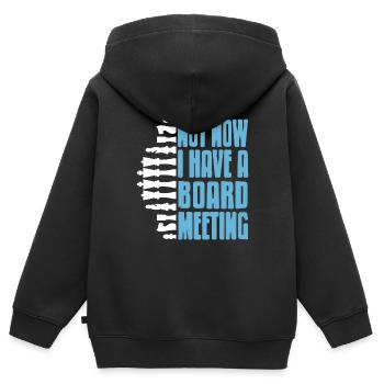 Not Now I Have A Board Meeting Funny Chess - Kinder Premium Organic Zip Hoodie - Schwarz - Hinten - AI Model Kid Male (0cm)