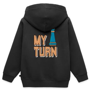 My Turn Awesome Chess Design For Chess Players - Kinder Premium Organic Zip Hoodie - Schwarz - Hinten - AI Model Kid Male (0cm)