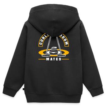 Joueur de curling Curler Curling Broom Mates - Sweat Premium à capuche zippé enfant bio - noir - Dos - AI Model Kid Male (0cm)