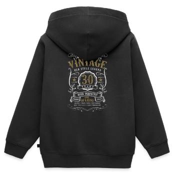 30 Jahre alt 30. Geburtstag Aged perfectly 30 - Kinder Premium Organic Zip Hoodie - Schwarz - Hinten - AI Model Kid Male (0cm)
