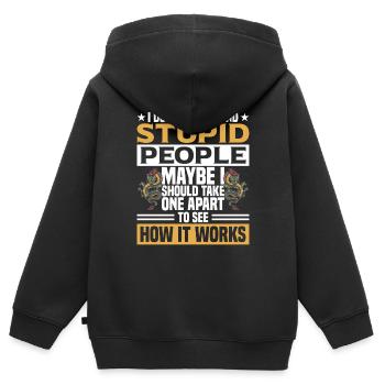Drache Drachen Design Fabelwesen Phantasie - Kinder Premium Organic Zip Hoodie - Schwarz - Hinten - AI Model Kid Male (0cm)