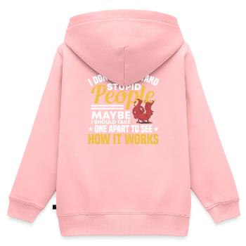 Drache Drachen Design Fabelwesen Phantasie - Kinder Premium Organic Zip Hoodie - Rosa - Hinten - AI Model Kid Female (0cm)