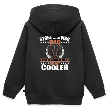 Stone Carving Dad Outfit Stone Carver Tools For - Kinder Premium Organic Zip Hoodie - Schwarz - Hinten - AI Model Kid Male (0cm)