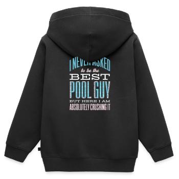 Pool Guy Cleaner Pool Service - Kinder Premium Organic Zip Hoodie - Schwarz - Hinten - AI Model Kid Male (0cm)