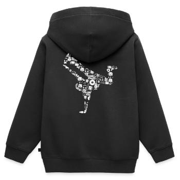 Breakdance Street Dance schnelle Bewegung Dance Ge - Kinder Premium Organic Zip Hoodie - Schwarz - Hinten - AI Model Kid Male (0cm)