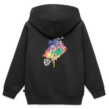 Different Shapes - Kinder Premium Organic Zip Hoodie - Schwarz - Hinten - AI Model Kid Male (0cm)