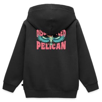 Pelikan Pelikane Vögel Wasservogel - Kinder Premium Organic Zip Hoodie - Schwarz - Hinten - AI Model Kid Male (0cm)