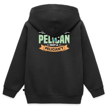 Pelikan Pelikane Vögel Wasservogel - Kinder Premium Organic Zip Hoodie - Schwarz - Hinten - AI Model Kid Male (0cm)