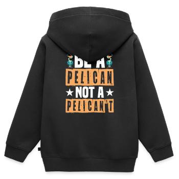 Pelikan Pelikane Vögel Wasservogel - Kinder Premium Organic Zip Hoodie - Schwarz - Hinten - AI Model Kid Male (0cm)