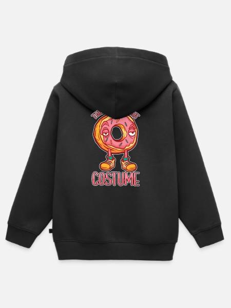 Donut Costume - Kinder Premium Organic Zip Hoodie - Schwarz