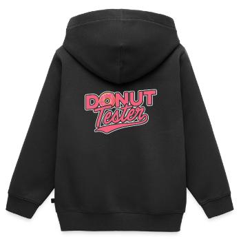Donut Tester - Kinder Premium Organic Zip Hoodie - Schwarz - Hinten - AI Model Kid Male (0cm)
