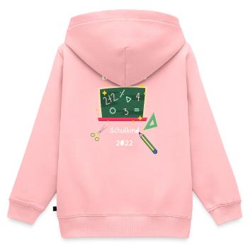 Erste Klasse Schulkind - Kinder Premium Organic Zip Hoodie - Rosa - Hinten - AI Model Kid Female (0cm)