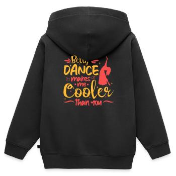 La danse du ventre me rend plus cool que toi la danse du ventre - Sweat Premium à capuche zippé enfant bio - noir - Dos - AI Model Kid Male (0cm)