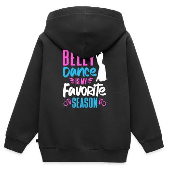 Bauchtanz ist meine Lieblingssaison Bauchtanz - Kinder Premium Organic Zip Hoodie - Schwarz - Hinten - AI Model Kid Male (0cm)