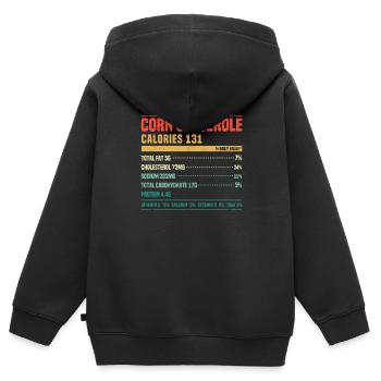 Corn Casserole Nutritional Information Thanksgiving Food - Kids Premium Organic Zip-up Hoodie - black - Back - AI Model Kid Male (0cm)
