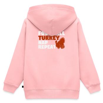 Football Turquie Sieste Répétition - Sweat Premium à capuche zippé enfant bio - rose - Dos - AI Model Kid Female (0cm)