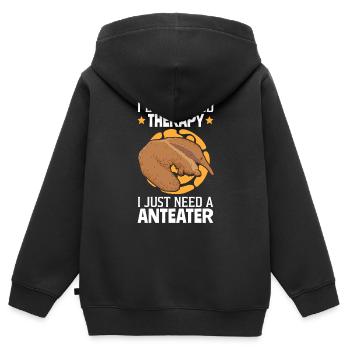 Ameisenbär ist meine Therapie Südamerika - Kinder Premium Organic Zip Hoodie - Schwarz - Hinten - AI Model Kid Male (0cm)