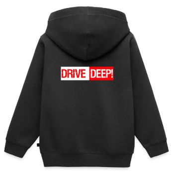 Voiture tuning abaissée - Sweat Premium à capuche zippé enfant bio - noir - Dos - AI Model Kid Male (0cm)