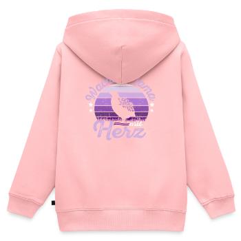 Wachtel Wachtel Mama mit Herz Wachtelflüsterin - Kinder Premium Organic Zip Hoodie - Rosa - Hinten - AI Model Kid Female (0cm)