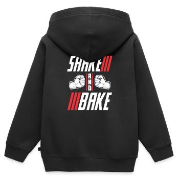 Shake And Bake - Kinder Premium Organic Zip Hoodie - Schwarz - Hinten - AI Model Kid Male (0cm)