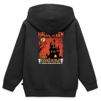 Happy Halloween Party Hexe Fledermaus Grusel Spuk - Kinder Premium Organic Zip Hoodie - Schwarz - Hinten - AI Model Kid Male (0cm)