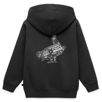 Breakdance Sillhouette Street Dance Breakdance Ges - Kinder Premium Organic Zip Hoodie - Schwarz - Hinten - AI Model Kid Male (0cm)