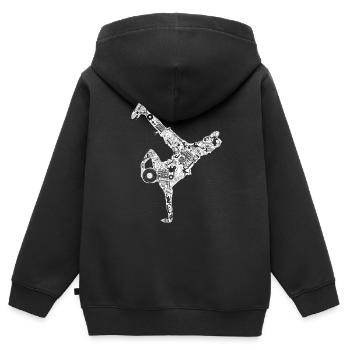Breakdance Street Dance schnelle Bewegung Dance Ge - Kinder Premium Organic Zip Hoodie - Schwarz - Hinten - AI Model Kid Male (0cm)