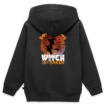 Happy Halloween Grusel Monster Spuk Horror Schreck - Kinder Premium Organic Zip Hoodie - Schwarz - Hinten - AI Model Kid Male (0cm)