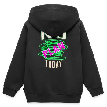 heute kein plan keine idee Ahnungslos planlos - Kinder Premium Organic Zip Hoodie - Schwarz - Hinten - AI Model Kid Male (0cm)
