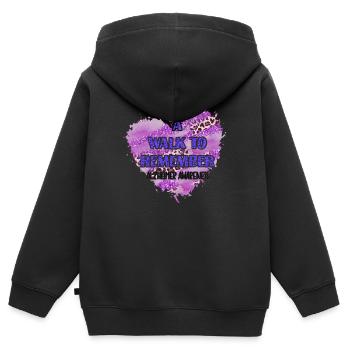 Alzheimer Krankheit Gehirn Vergessen Vergesslich - Kinder Premium Organic Zip Hoodie - Schwarz - Hinten - AI Model Kid Male (0cm)