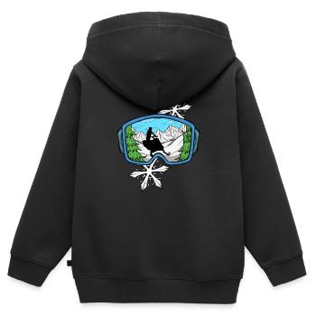 Motorschlitten Schneemobilbrille Schneemobil Schneemobil - Kinder Premium Organic Zip Hoodie - Schwarz - Hinten - AI Model Kid Male (0cm)