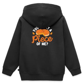 Lustige Kürbiskuchen Thanksgiving Dinner Sie - Kinder Premium Organic Zip Hoodie - Schwarz - Hinten - AI Model Kid Male (0cm)