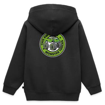 Monster Truck Auto Trucks - Kids Premium Organic Zip-up Hoodie - black - Back - AI Model Kid Male (0cm)