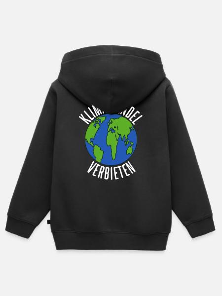 Klimawandel Umweltschutz Klimaschutz - Kinder Premium Organic Zip Hoodie - Schwarz