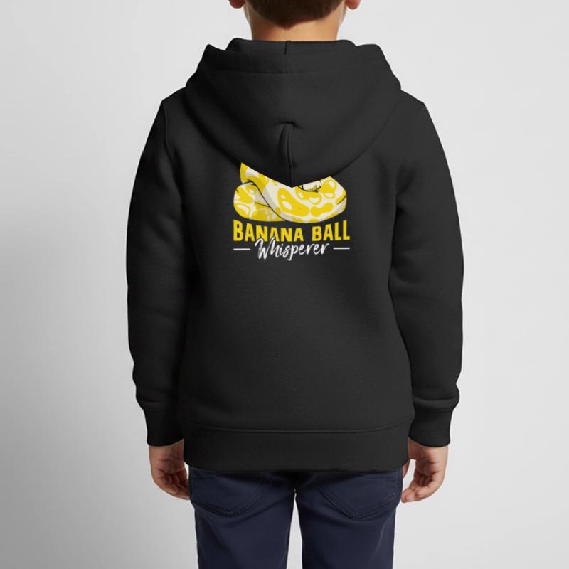 Banana Ball Python Flüsterer Kinder Premium Organic Zip Hoodie