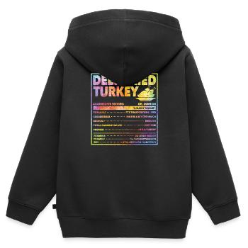 Frittierter Truthahn Lustiges Thanksgiving-Dinner - Kinder Premium Organic Zip Hoodie - Schwarz - Hinten - AI Model Kid Male (0cm)