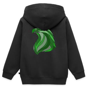 eagle green - Kinder Premium Organic Zip Hoodie - Schwarz - Hinten - AI Model Kid Male (0cm)