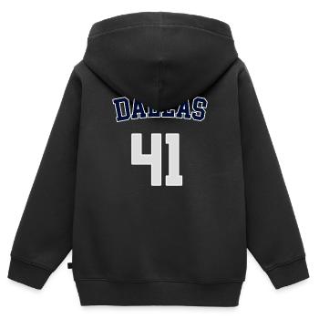 Dallas 41 - Sweat Premium à capuche zippé enfant bio - noir - Dos - AI Model Kid Male (0cm)