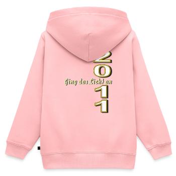 GEBURTSTAG JAHRESZAHL 2011 - Kinder Premium Organic Zip Hoodie - Rosa - Hinten - AI Model Kid Female (0cm)
