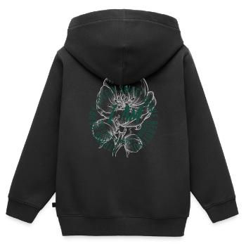Powerful - Kids Premium Organic Zip-up Hoodie - black - Back - AI Model Kid Male (0cm)