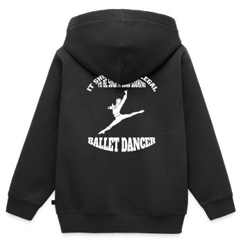 Ballet Dancer Ballerina Dance Class Gift Dance - Kids Premium Organic Zip-up Hoodie - black - Back - AI Model Kid Male (0cm)