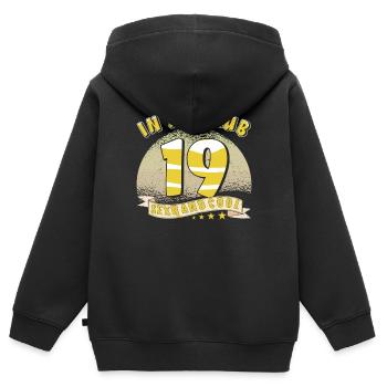 IN THE CLUB 19 - Kinder Premium Organic Zip Hoodie - Schwarz - Hinten - AI Model Kid Male (0cm)