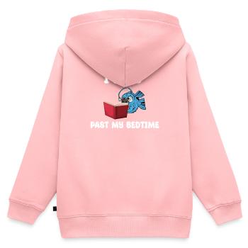 Funny Monkfish Read Books - Kids Premium Organic Zip-up Hoodie - rose - Back - AI Model Kid Female (0cm)