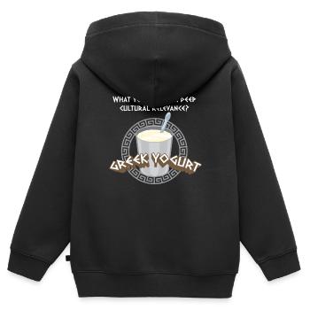 Antike Griechische Mythologie und Griechisches - Kinder Premium Organic Zip Hoodie - Schwarz - Hinten - AI Model Kid Male (0cm)