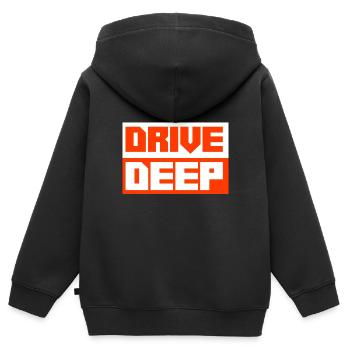 Voiture tuning abaissée - Sweat Premium à capuche zippé enfant bio - noir - Dos - AI Model Kid Male (0cm)