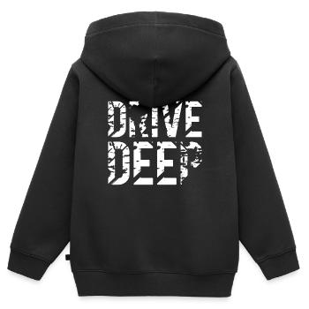Tiefergelegt Tuning Auto - Kinder Premium Organic Zip Hoodie - Schwarz - Hinten - AI Model Kid Male (0cm)