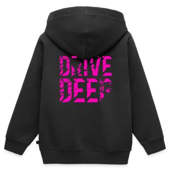 Tiefergelegt Tuning Auto - Kinder Premium Organic Zip Hoodie - Schwarz - Hinten - AI Model Kid Male (0cm)