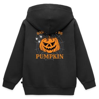 Mauvaise journée pour être une citrouille - Sweat Premium à capuche zippé enfant bio - noir - Dos - AI Model Kid Male (0cm)
