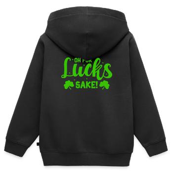Irisch St. Patricks day - Kinder Premium Organic Zip Hoodie - Schwarz - Hinten - AI Model Kid Male (0cm)